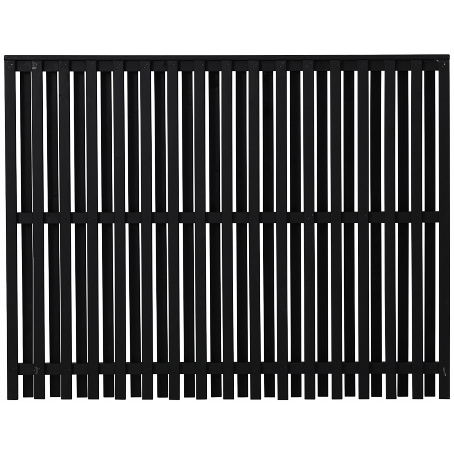 Sichtschutzzaun Nagano Nadelholz Schwarz 180 cm x 140 cm günstig online kaufen