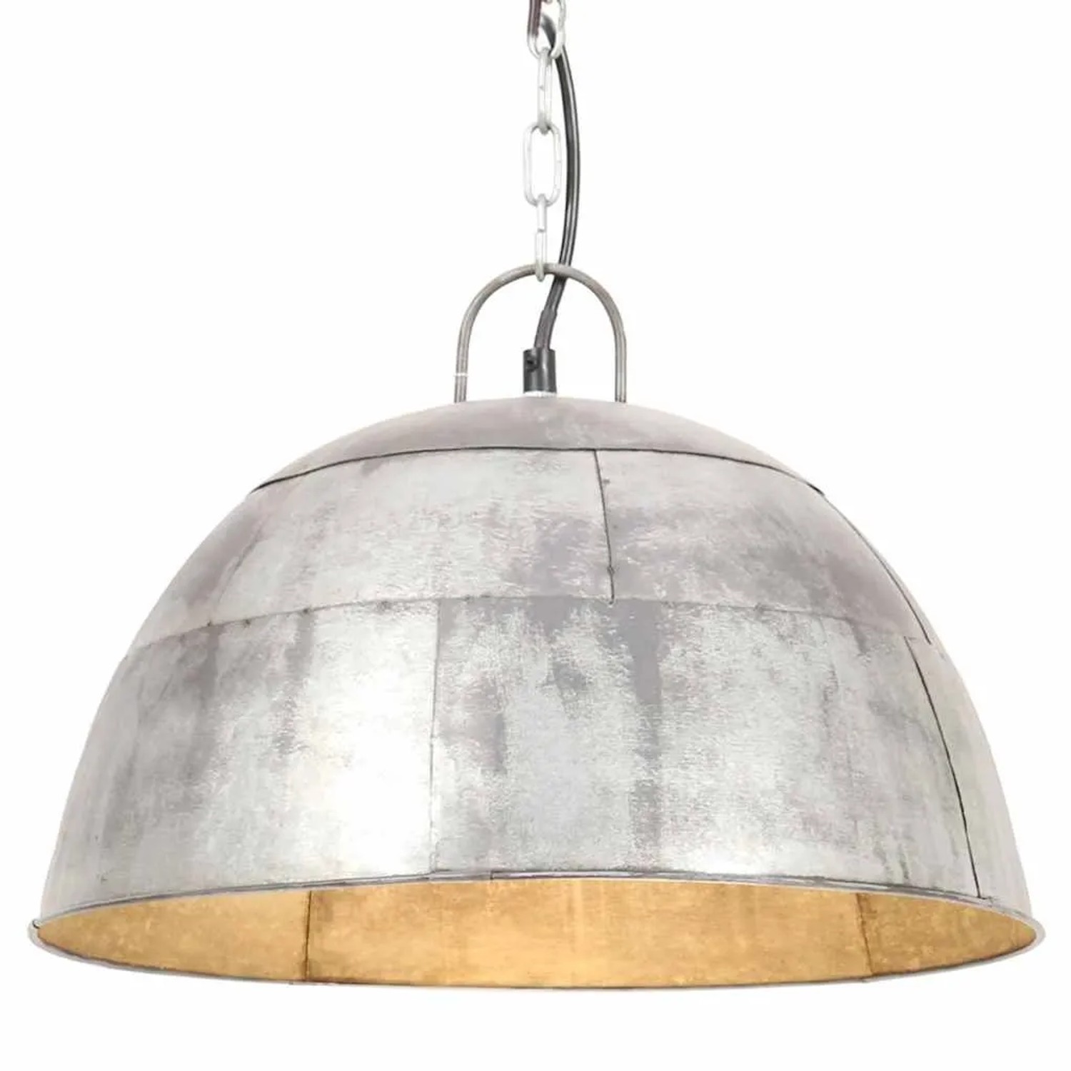 vidaXL Hängelampe Vintage Industriestil 25 W Silbern Rund 41 cm E27 320541