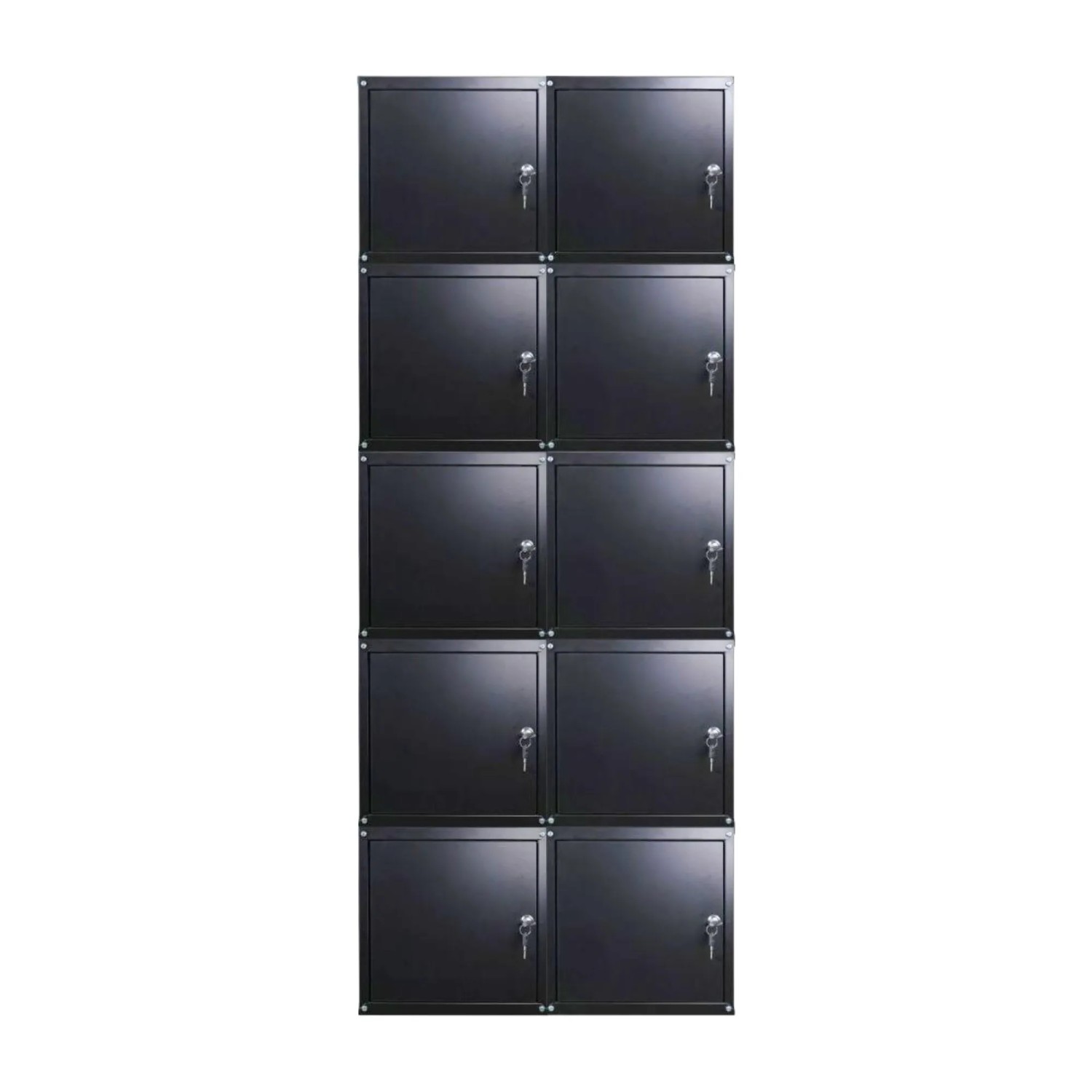 PROREGAL Mega Deal 10x Schließfachwürfel Cubic XL HxBxT 45 x 45 x 45 cm Schwarz