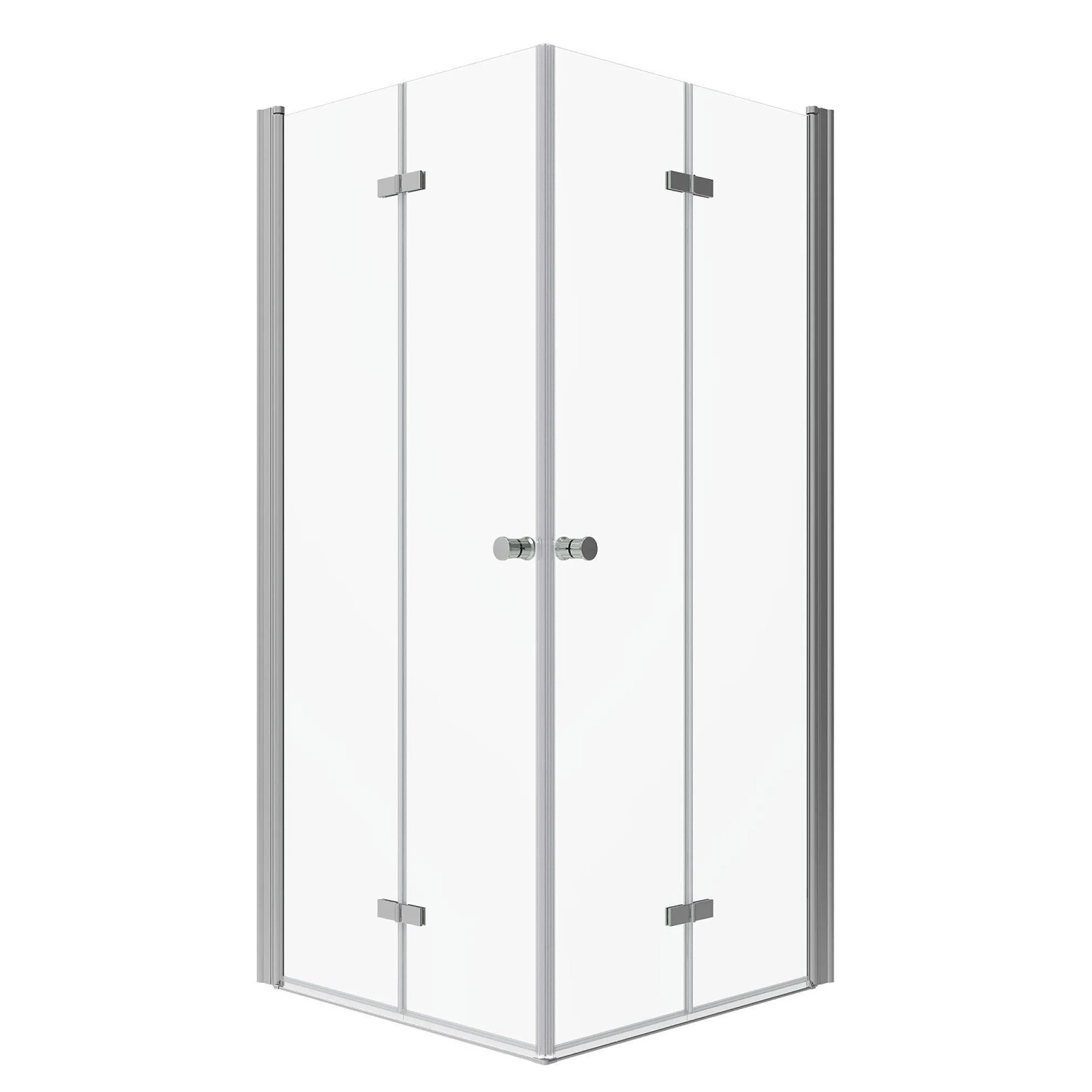 Aquabatos Duschkabinen Falttür Eckdusche 75 x 75 x 187 cm Chromoptik Badezi günstig online kaufen