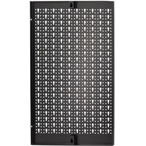 Schwarze LUX Lochwand aus Metall, zur Werkzeugaufbewahrung im Werkstatt-Lochwandsystem.