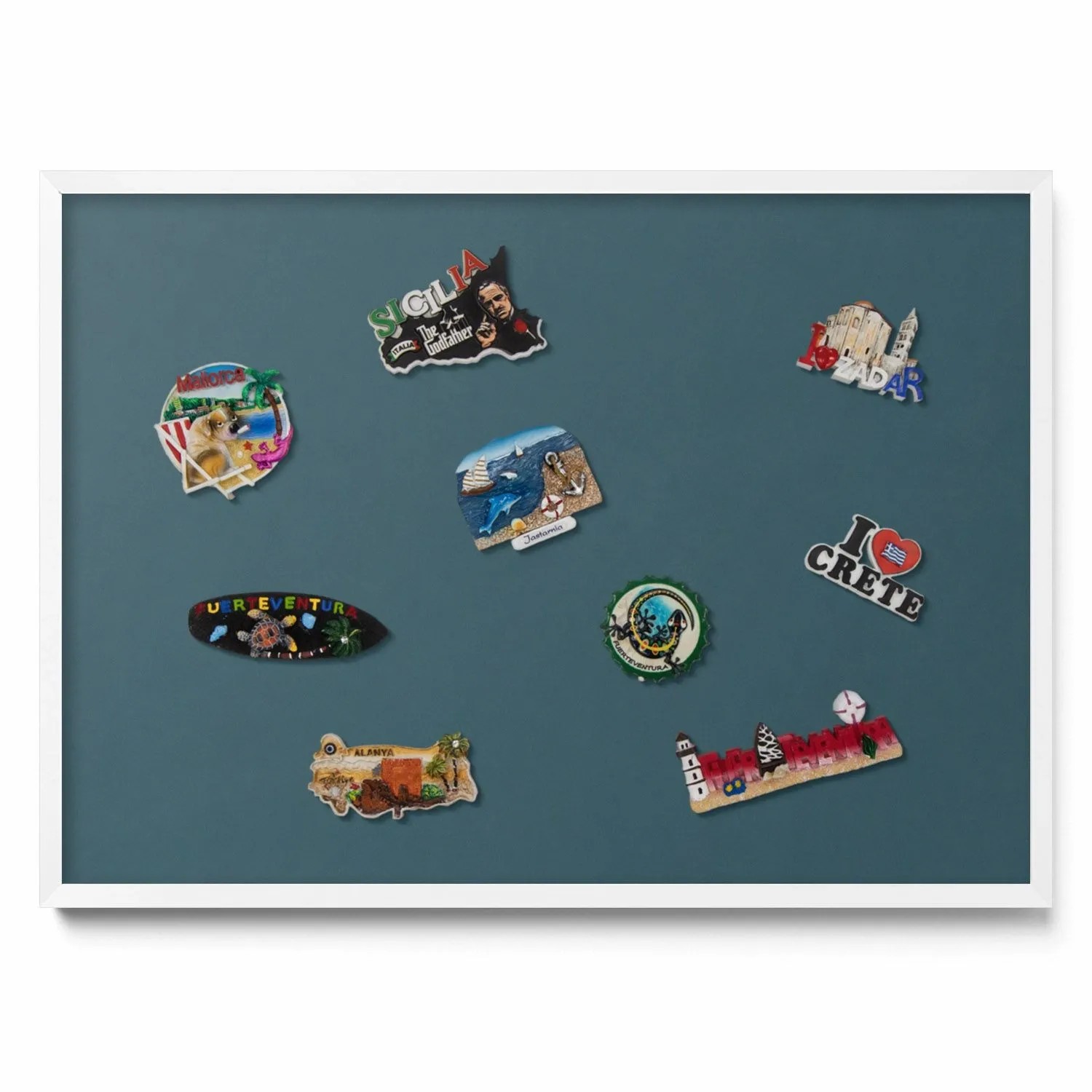 Tulup Magnettafel Magnetboard für Reisemagnete Farbe Dunkeltürkis 70x50 cm günstig online kaufen