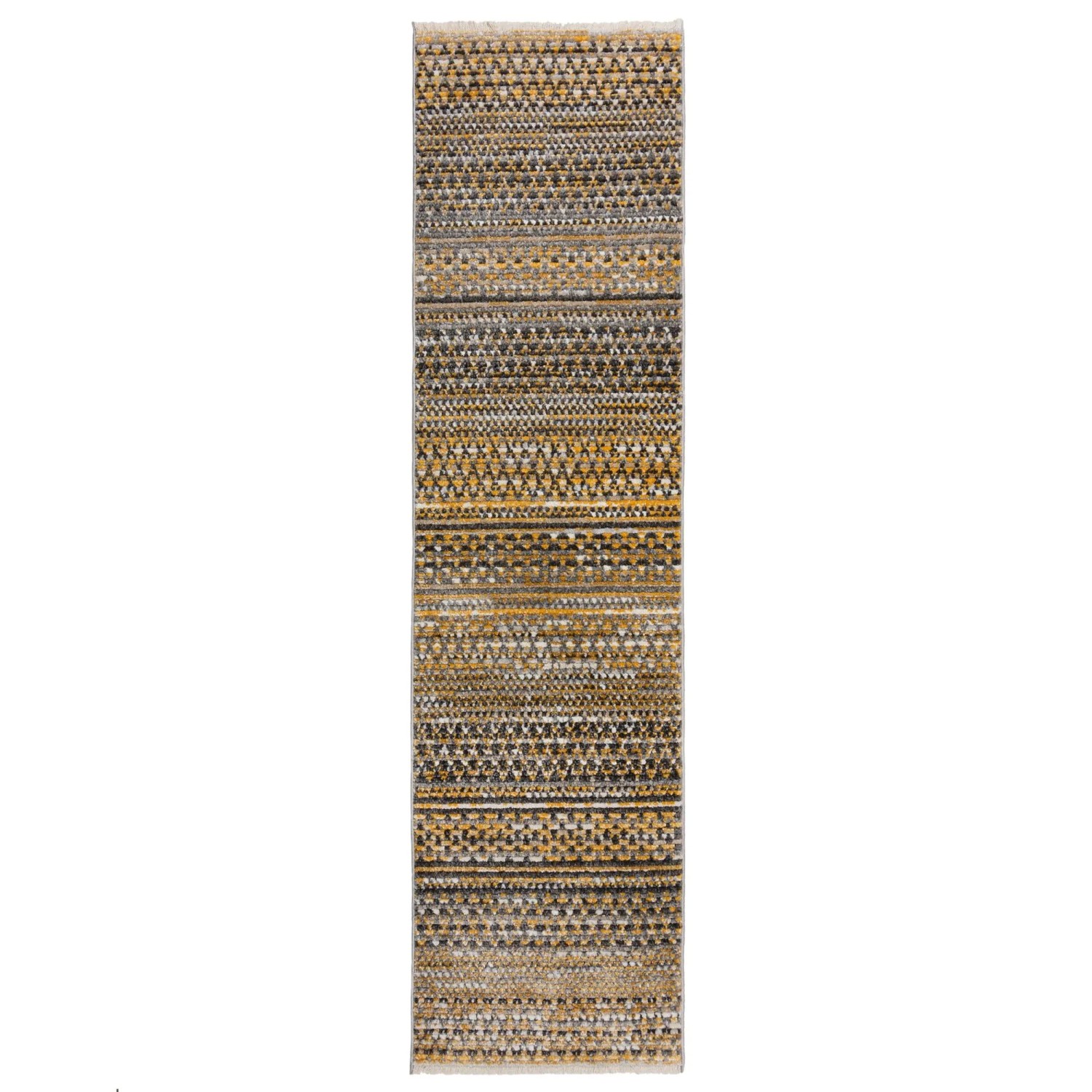 Flair Rugs Kurzflorteppich Camino 60 cm x 230 cm Gelb