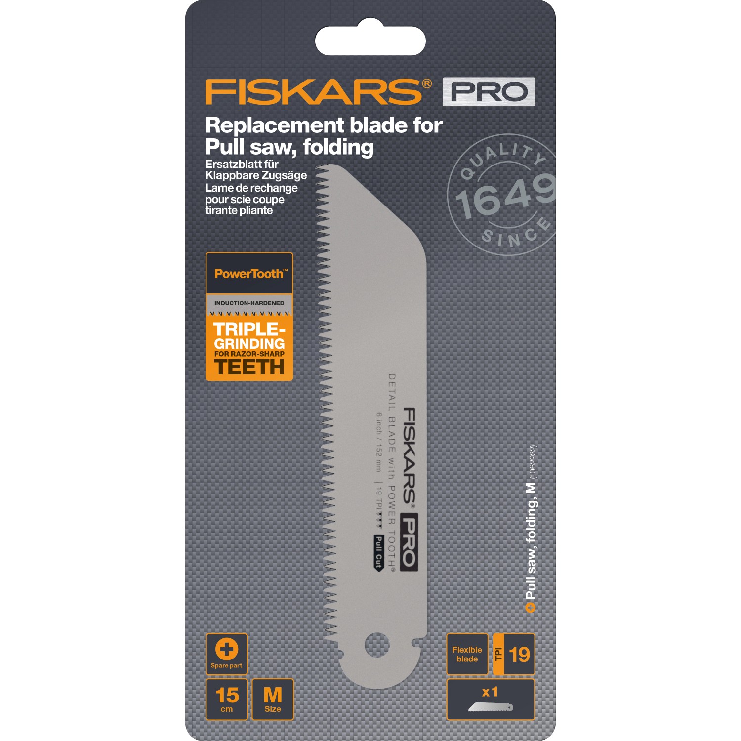 Fiskars Ersatzblatt Pro 19 TPI Power Tooth 15 cm OrangeSchwarz kaufen