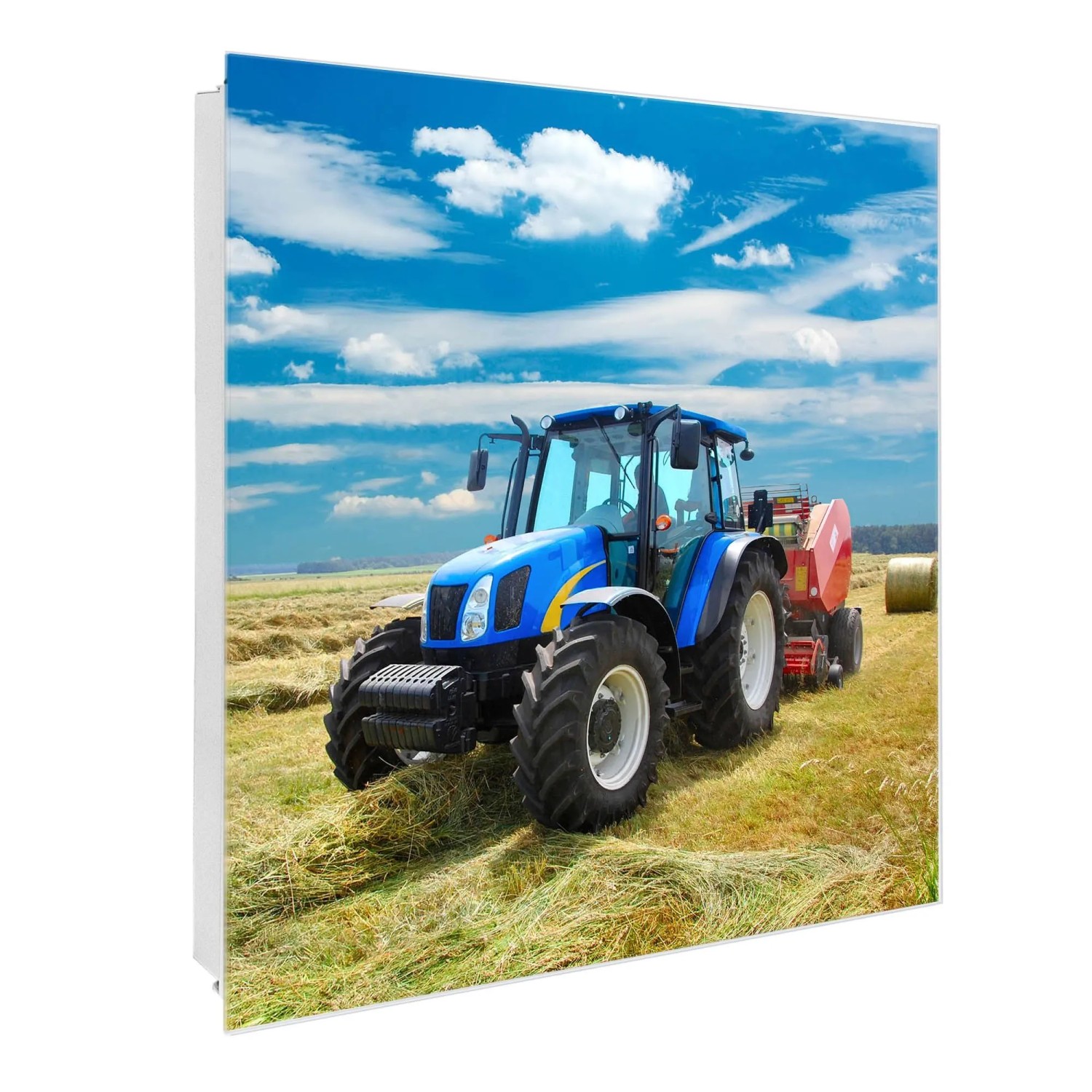 Banjado Großer Schlüsselkasten Glas 30x30cm Weiß Scharnier Links 50 Haken B günstig online kaufen