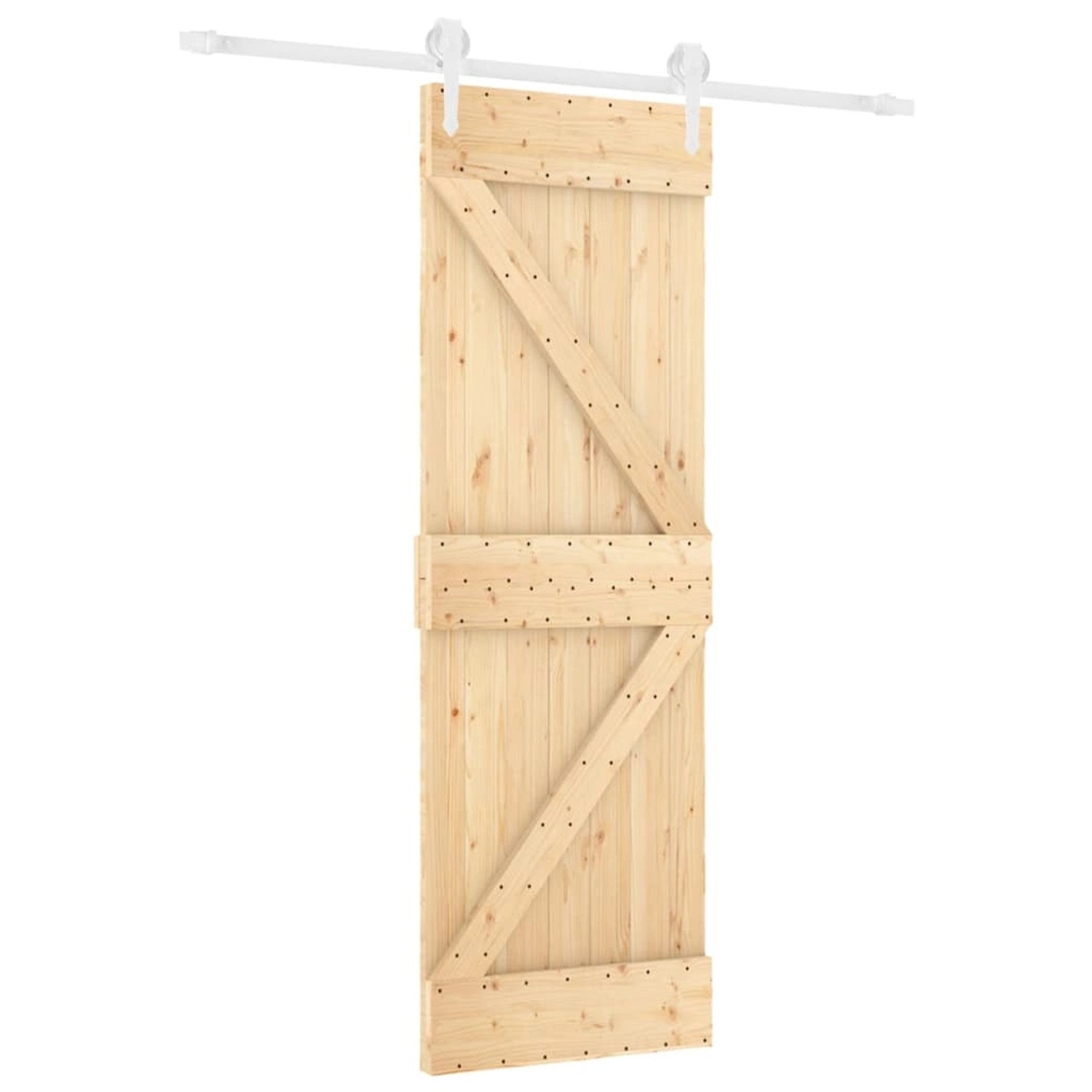 vidaXL Schiebetür mit Beschlag 70x210 cm Massivholz Kiefer 3203211 günstig online kaufen