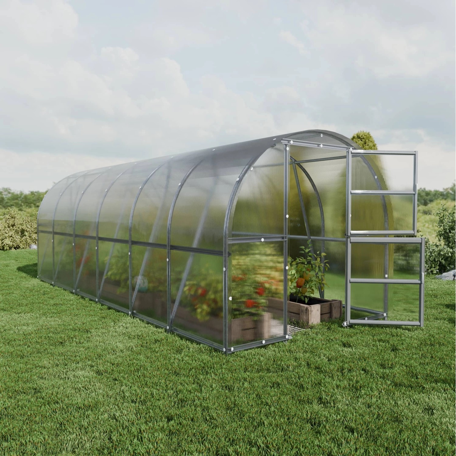Klasika Greenhouses Baltic LT KLASIKA Gewächshaus 18m², 3m x 6m mit 4 mm Po günstig online kaufen