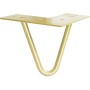 Wagner Möbelbein Hairpin, 100 mm, Pearl Gold, aus Stahl mit Anschraubplatte.