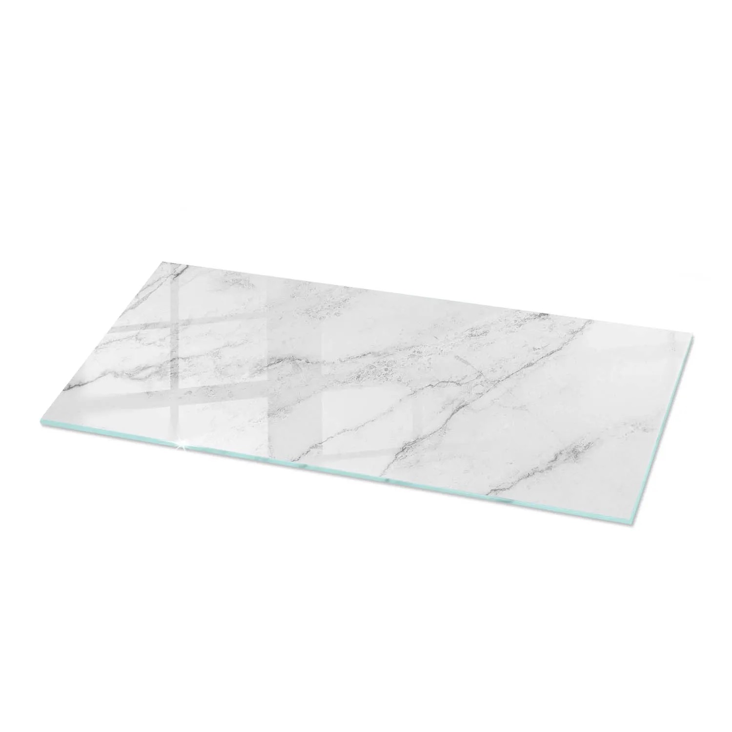 Tulup Tischplatte Marmoroberflächenmuster Tischplatte 125x50 Cm Weiß Tischplatte Rechteckig Glastischplatte