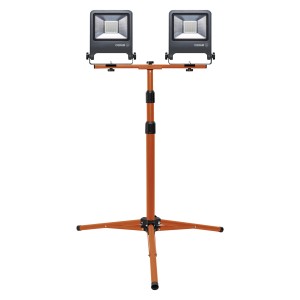 Osram LED-Arbeitslicht Tripod mit 2 Strahlern (je 50W) auf Stativ, dunkelgrau.