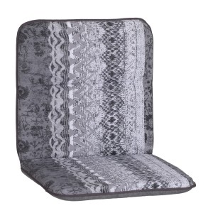 Beo Niedriglehner-Saumkissen Elbasan Bali, grau gestreift, 98x47x5cm. Sitzkissen für Gartenstuhl.