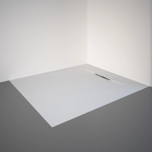 Rechteckige, extraflache Schulte Duschwanne ExpressPlus, 100x90 cm, in Weiß mit Ablauf