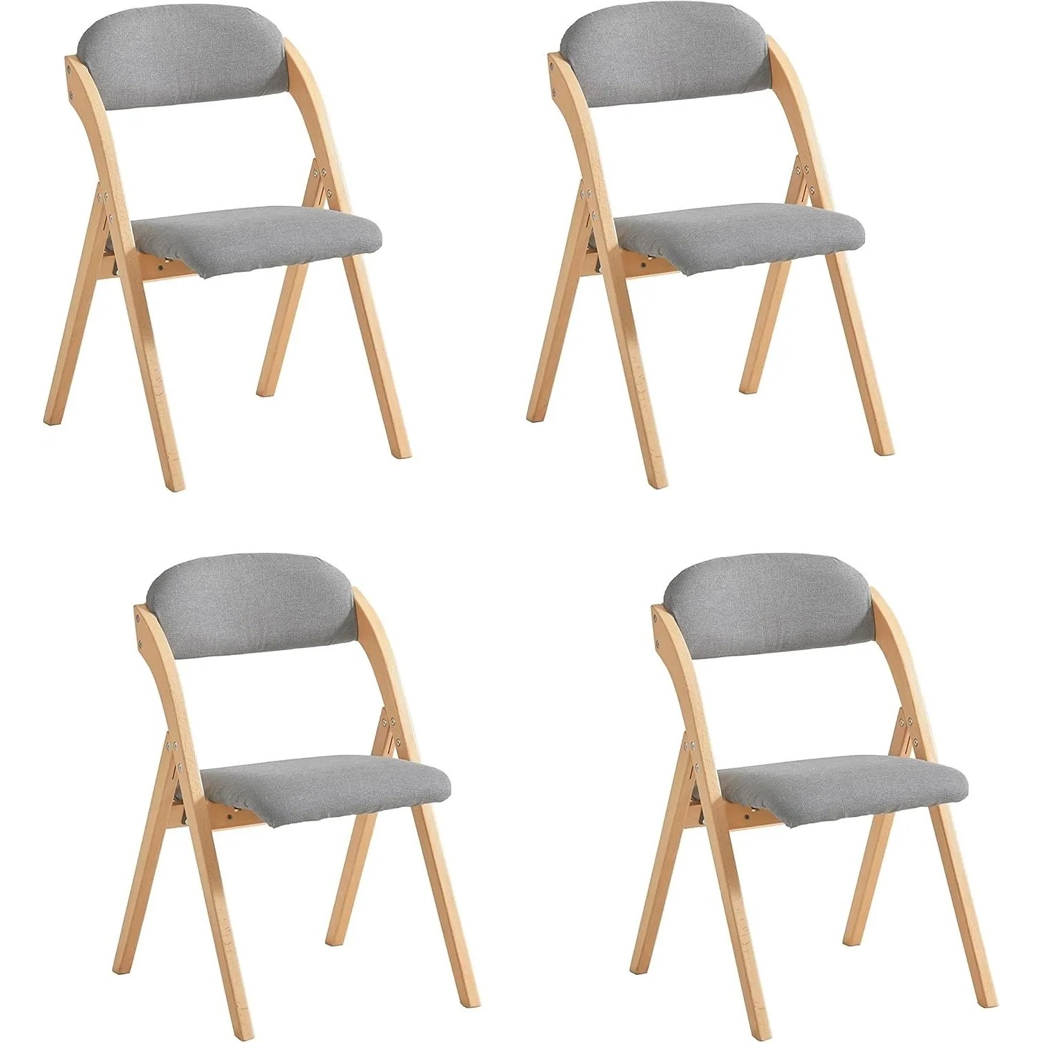 SoBuy 4er Set Esszimmerstuhl Klappstuhl Küchenstuhl Polsterstuhl mit Lehne günstig online kaufen
