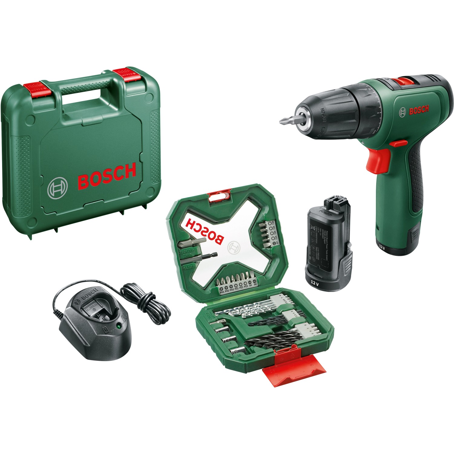 Bosch 12 V Akku-Bohrschrauber EasyDrill 1200 inkl. 1,5 Ah Akkus mit Koffer günstig online kaufen