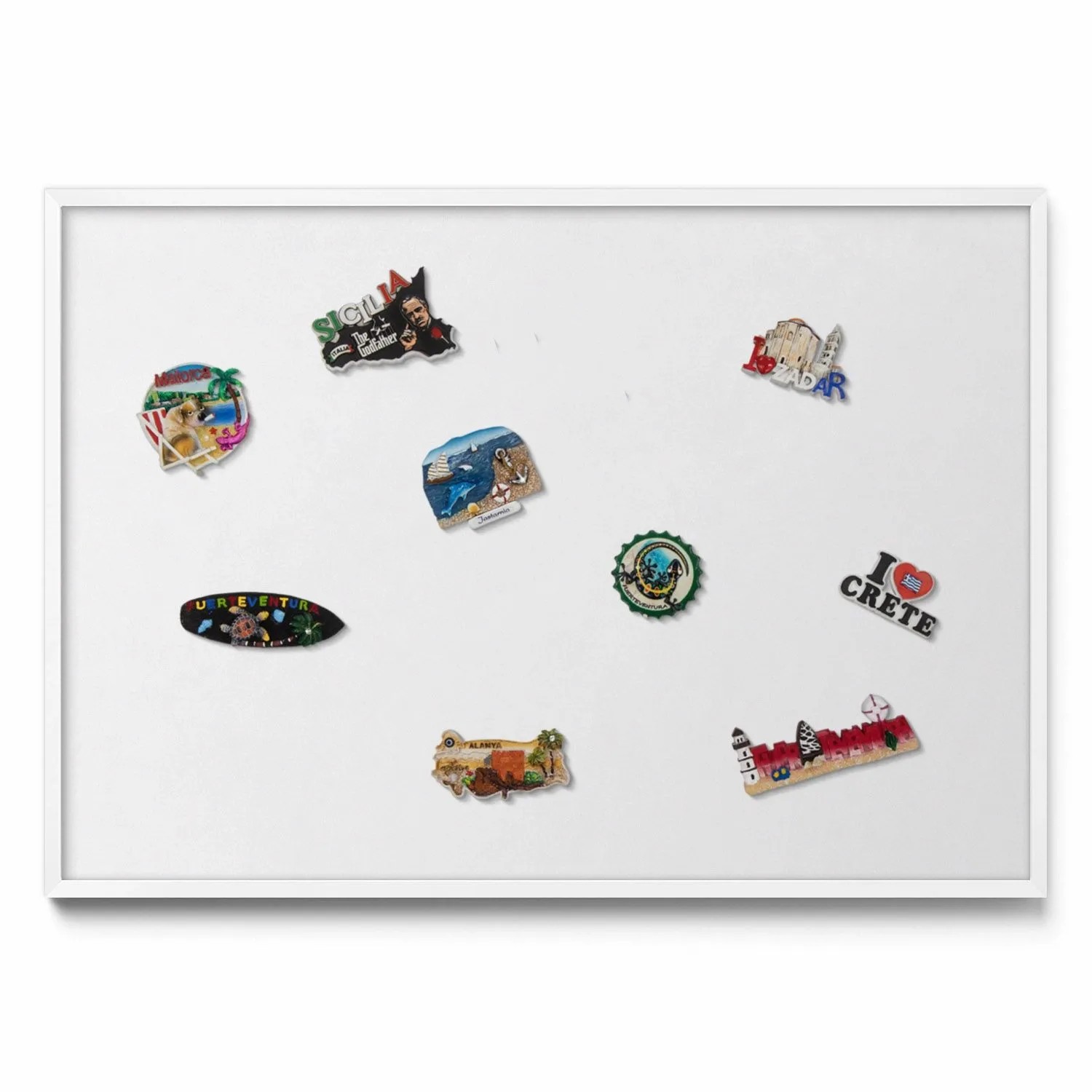 Tulup Magnettafel Magnetboard für Reisemagnete Farbe Weiß 100x70 cm Metall günstig online kaufen