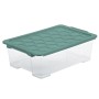 Rotho Aufbewahrungsbox Evo Safe, 30 l, Mistletoe Green, mit Deckel. Ideal zur Aufbewahrung.