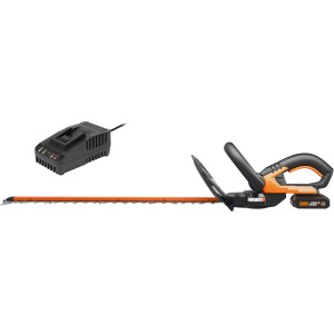 Worx Akku-Heckenschere 20V WG260E.5 mit Akku und Ladegerät.