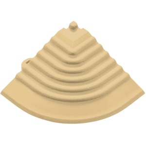 Beiges Florco Kunststoff-Eckteil im 4er-Pack für 30x30 cm Klickfliesen, zur barrierefreien Gestaltung.