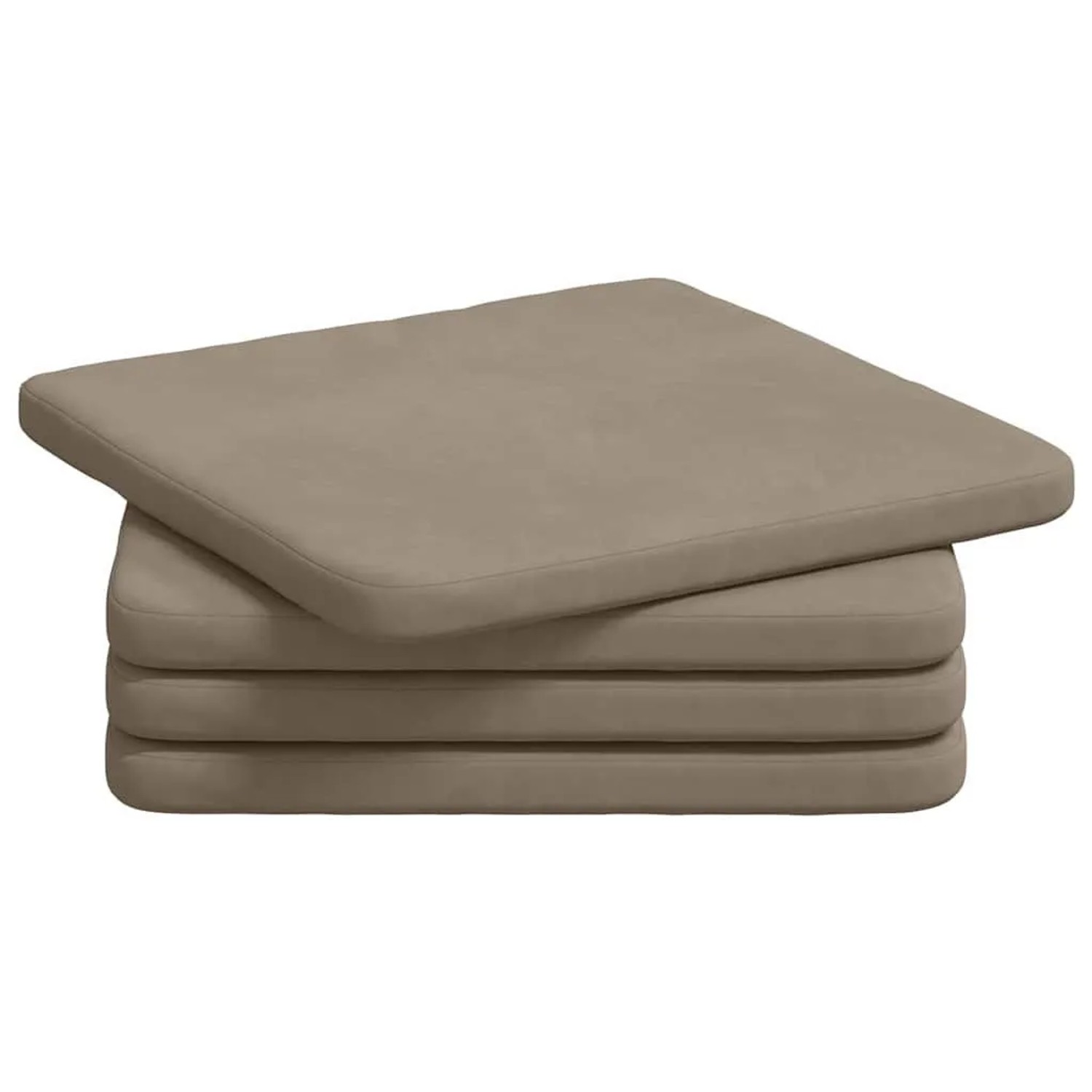 vidaXL Sitzkissen 4 Stk Taupe 40 x 40 x 3 cm Mikrofaserstoff 42015218 günstig online kaufen