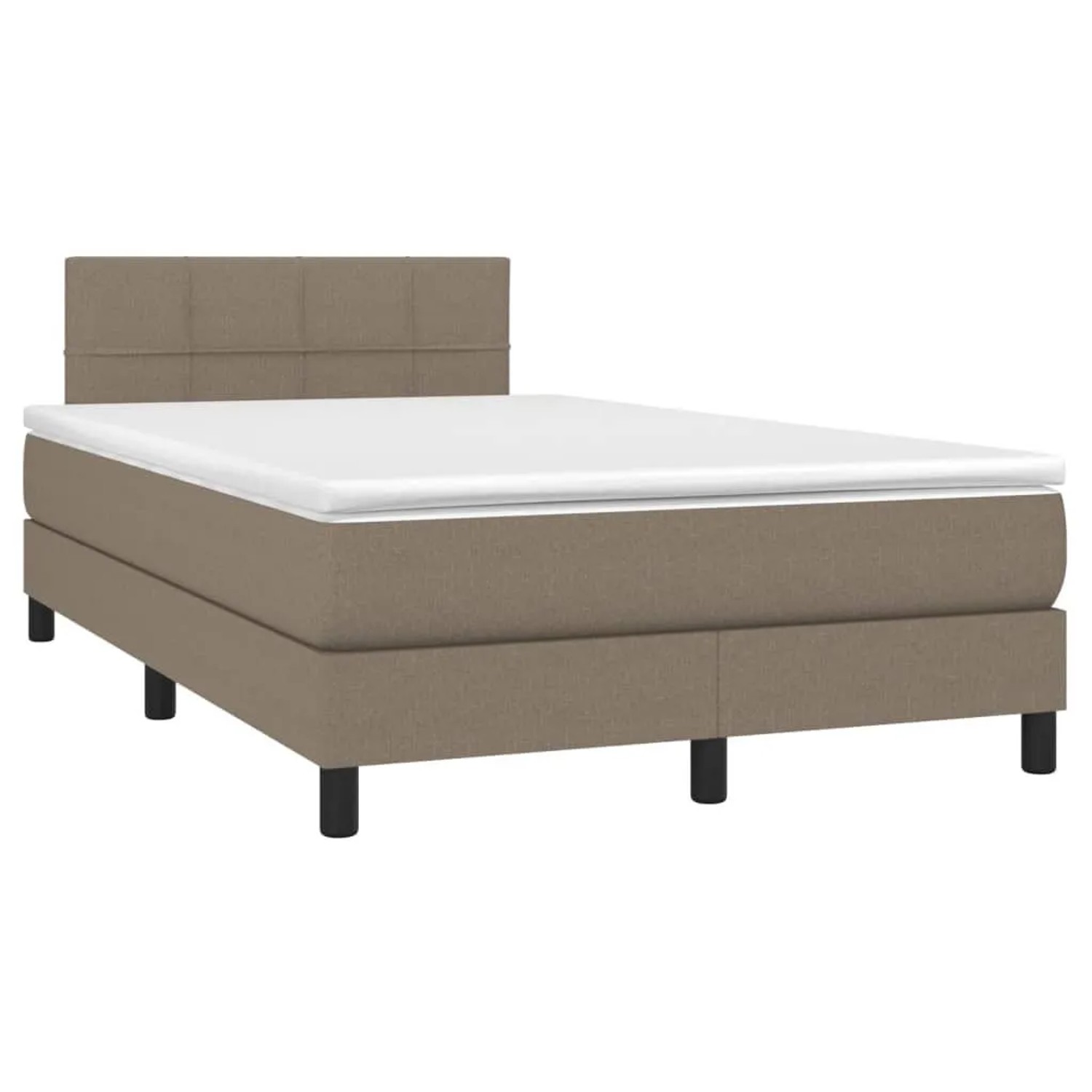 vidaXL Boxspringbett mit Matratze & LED Taupe 120x190 cm Stoff 3270043 günstig online kaufen