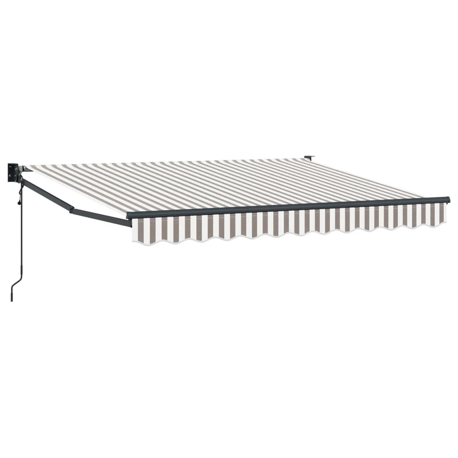 vidaXL Markise Hellgrau und Weiß 3 x 2,5 m Polyester und Metall 3425865