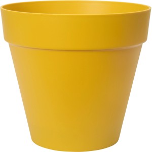 Elho Blumentopf Loft Urban, Ø 25 cm, ockerfarben, ideal für den Außenbereich.