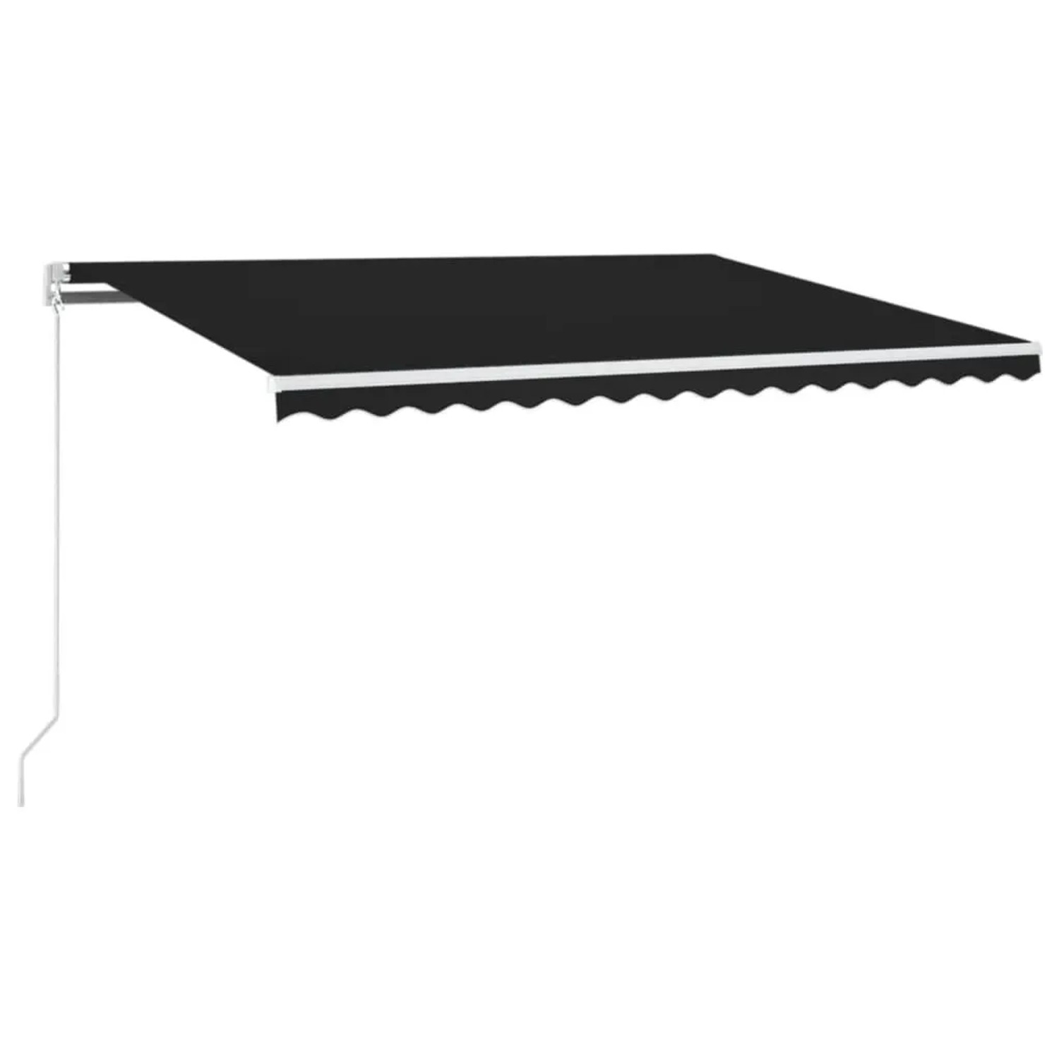 vidaXL Markise Manuell Einziehbar mit LED 450x350 cm Anthrazit 3069004