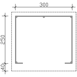 Technische Zeichnung Skan Holz Unterstand Ole: 300x250 cm Gartenhaus Abmessungen.