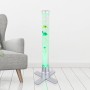 Globo LED-Stehlampe Mendoza, silberfarbene Design-Stehlampe mit Wasser, Fischen und RGB-Farbwechsler.