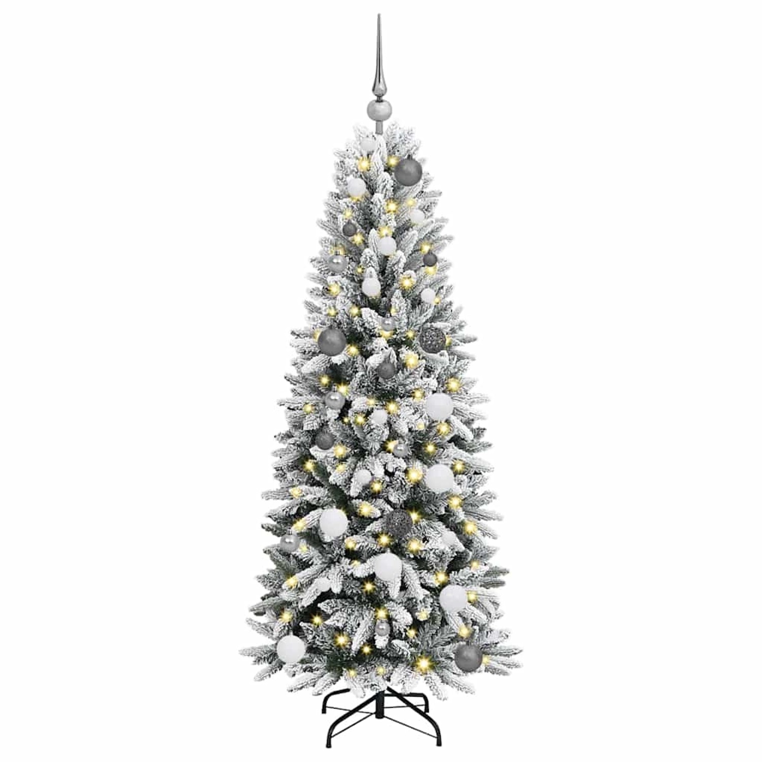 vidaXL Künstlicher Weihnachtsbaum mit 150 LEDs Weiß 63 x 63 x 150 cm 3396032