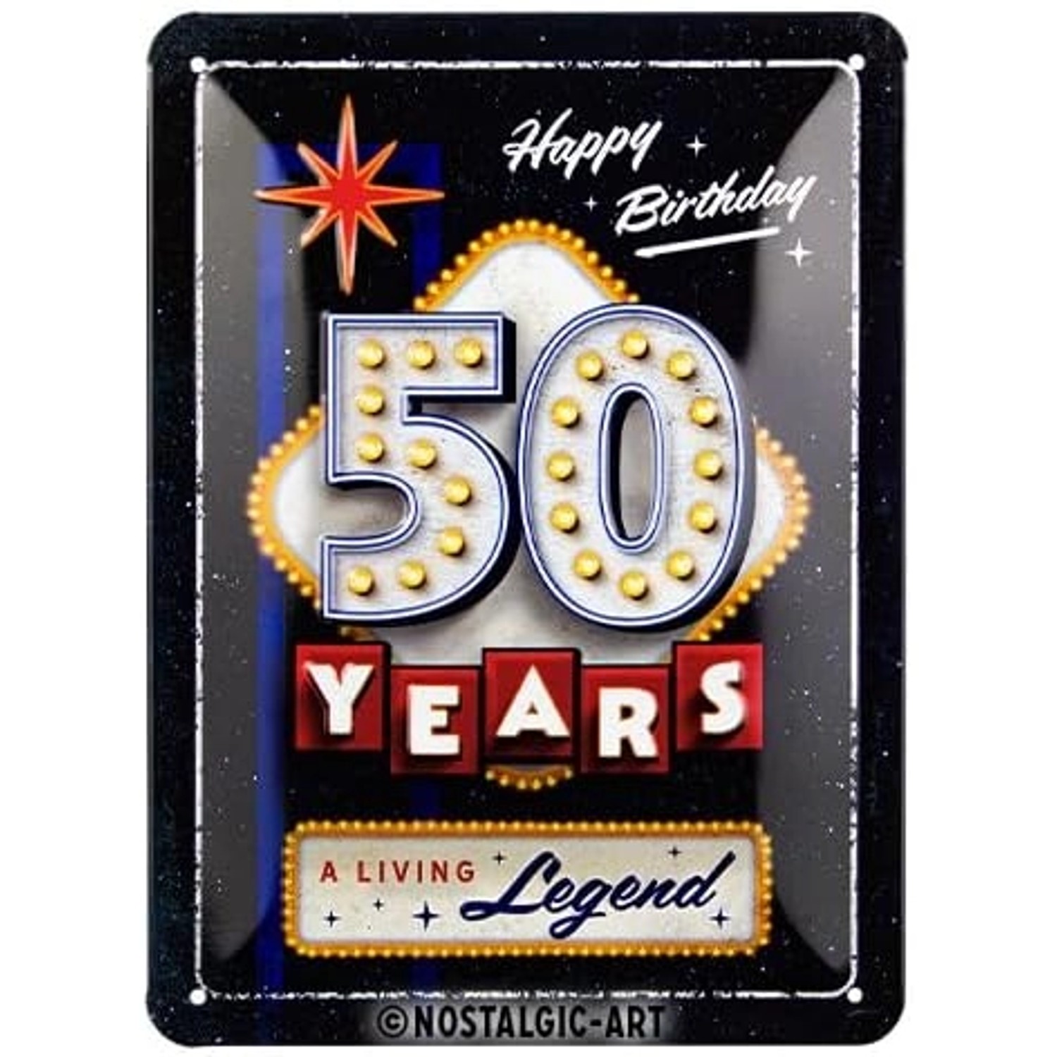 Nostalgic-Art Blechschild 15x20 cm - 50 Years Birthday günstig online kaufen