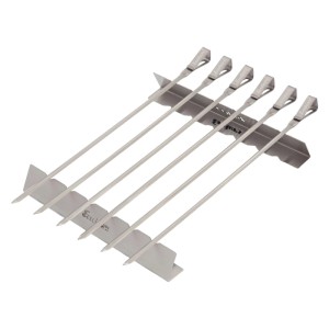 Enders Schaschlikspieß-Set, 6 Edelstahlspieße (50 cm) mit Tasche, Grillzubehör.