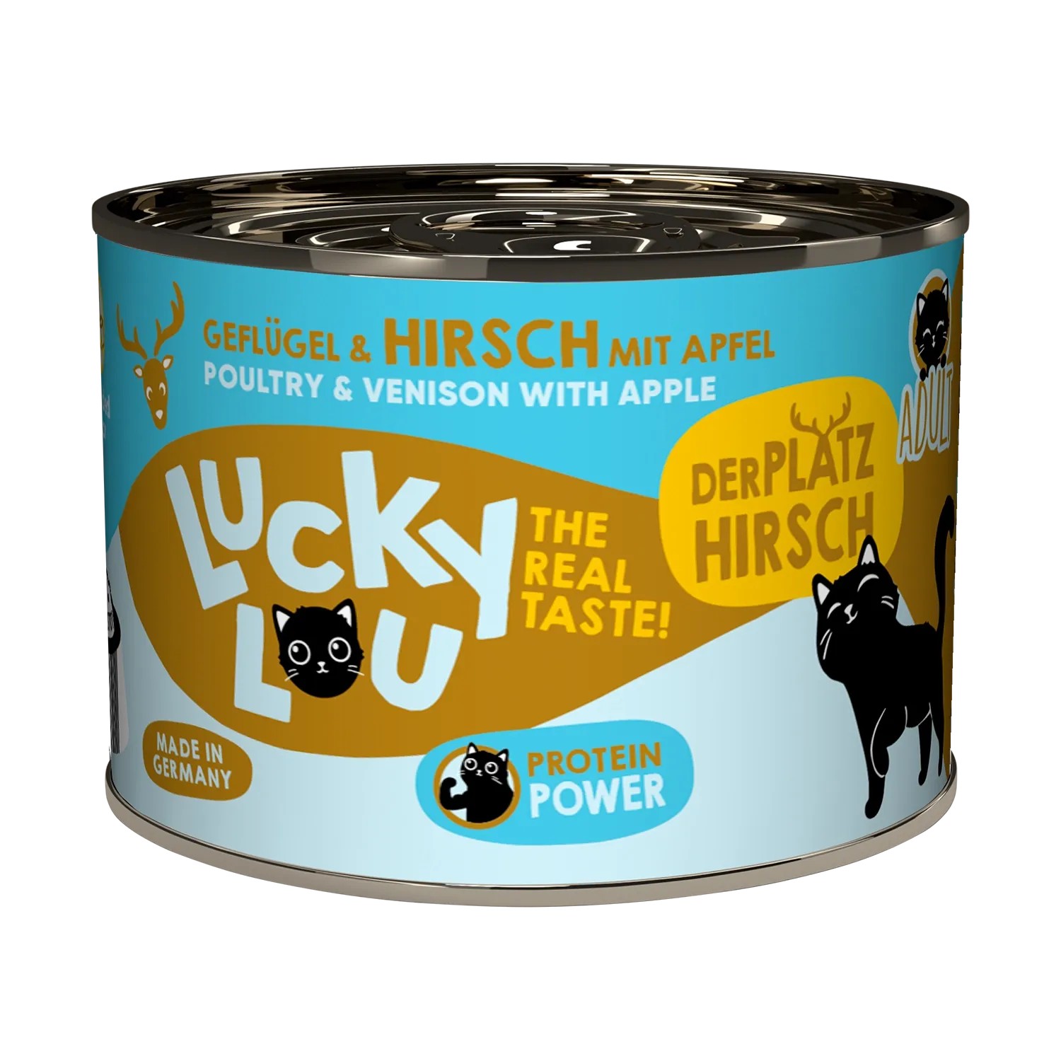 Lucky Lou Katzen-Nassfutter Lifestage Adult Geflügel & Hirsch 200 g