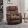 Brauner HOMCOM Fernsehsessel mit Aufstehhilfe. Gepolsterter Loungesessel aus Polyester für Entspannung.