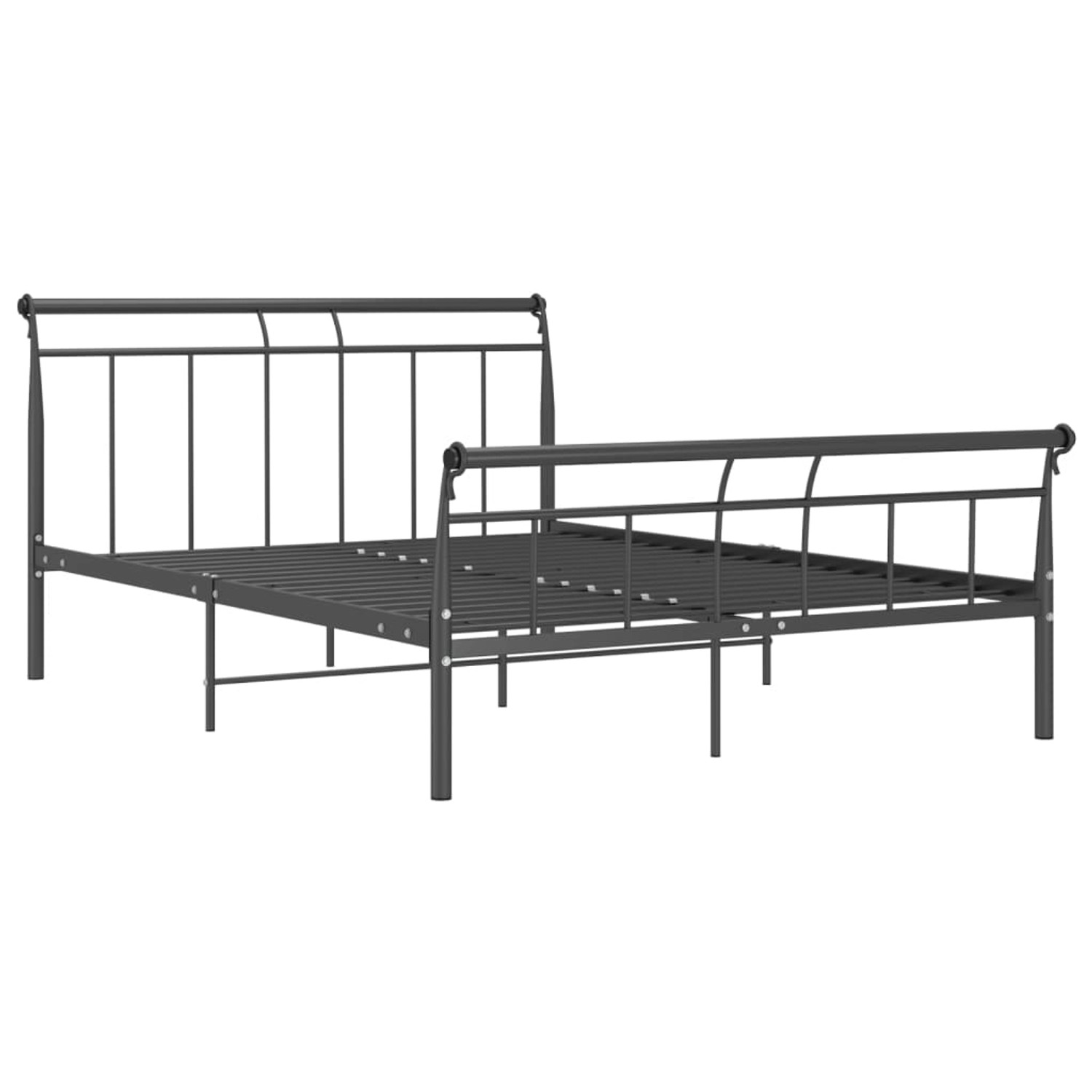 Bettgestell Schwarz Metall 140x200 Cm günstig online kaufen