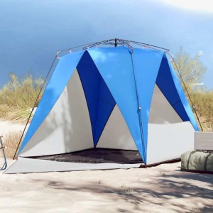 vidaXL Strandzelt 4 Personen Azurblau Quick Release Wasserdicht 4005305