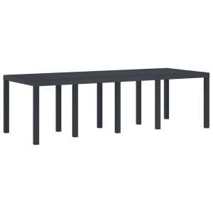 vidaXL Gartentisch Anthrazit 250 x 100 x 73 cm Poly-Rattan 871692