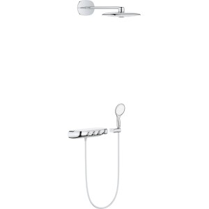 Grohe Rainshower SmartControl 360 Duo Duschsystem mit Kopf- und Handbrause, Thermostat in Chrom.