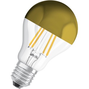 Osram E27 LED-Lampe in Glühlampenform, 7W, goldfarben, für stimmungsvolles Licht.