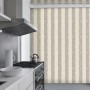 Rasch Vliestapete Tapetenwechsel II, Streifen in Creme und Grau im Küchendesign.