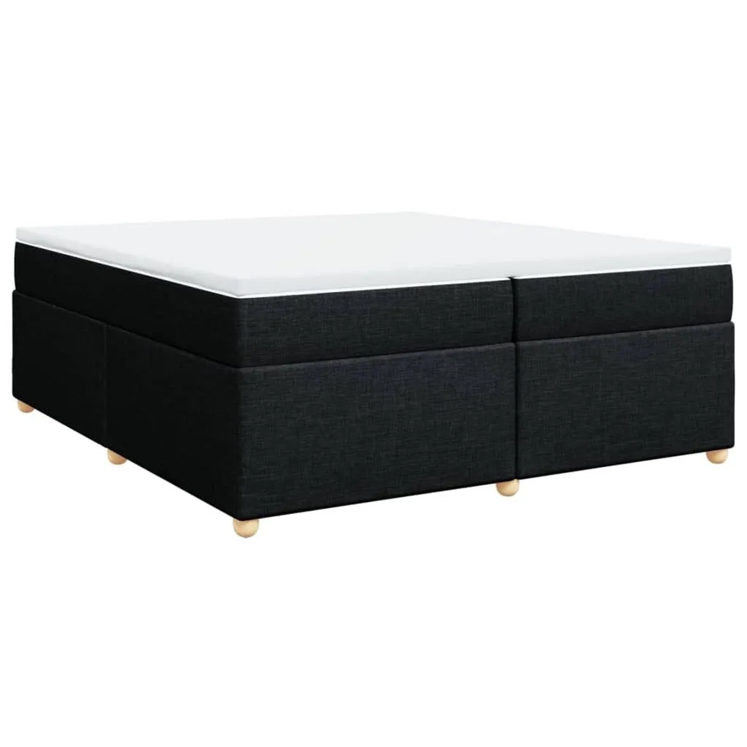 vidaXL Boxspringbett mit Matratze Schwarz 200x200 cm Stoff 3285403 günstig online kaufen