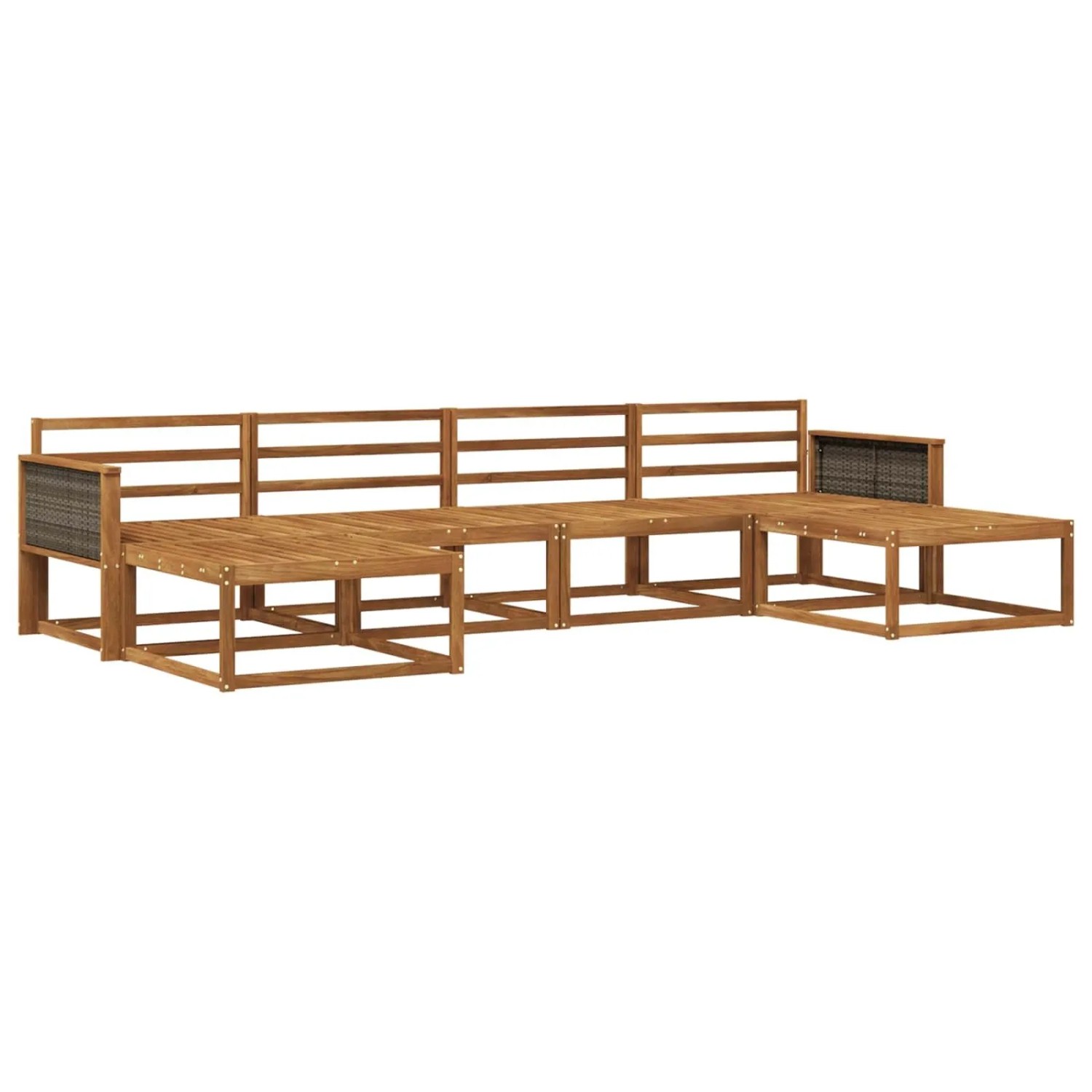 vidaXL Outdoor-Sofagarnitur 6 Stk Natur Massivholz Akazie 3382777