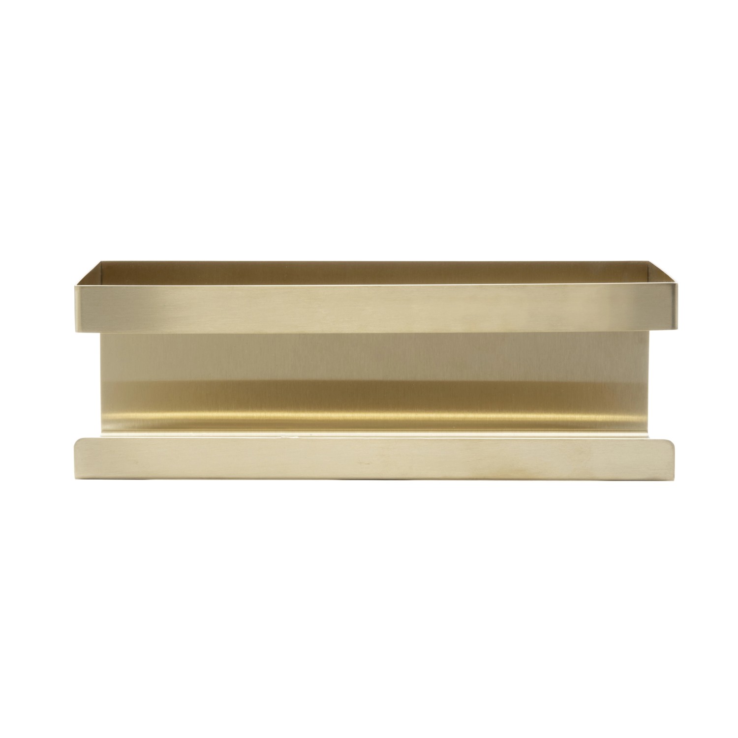 Schöner Wohnen Wandablage Meleto Gold aus Edelstahl, Frontansicht.