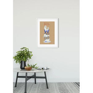Komar Wandbild ABC Animal, 50x70 cm, mit Walross-Motiv im weißen Rahmen.
