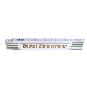 Stabila Zollstock mit Lasergravur 'Bester Zimmermann', 2 Meter, Messwerkzeug.