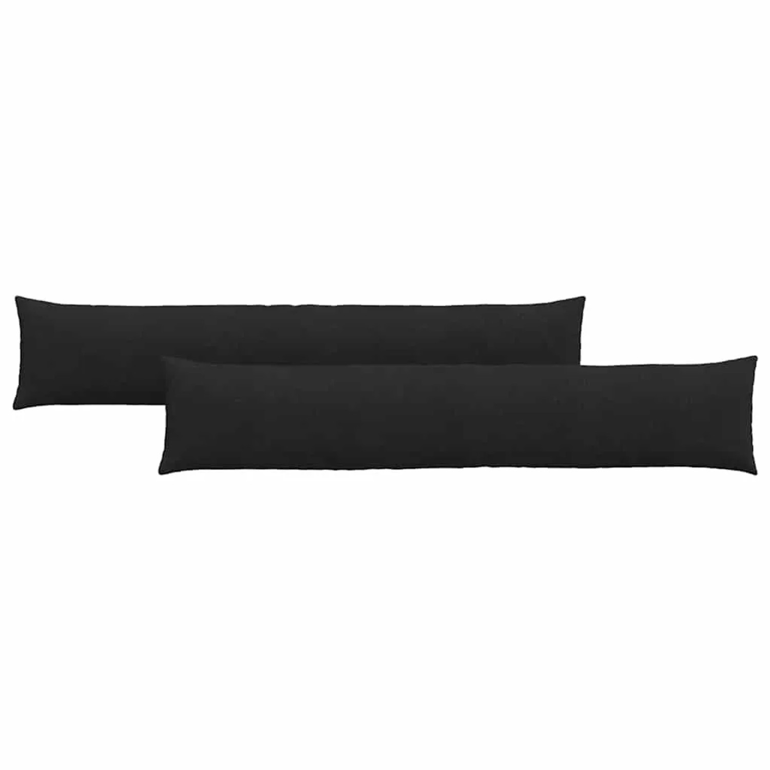 vidaXL Sofakissen 2 Stück Schwarz 200 x 40 cm Stoff 42013870