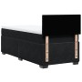Schwarzes vidaXL Boxspringbett 100x200 cm mit Matratze und Kopfteil.