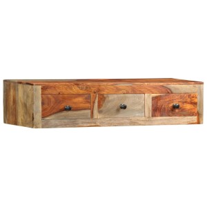 Wand-Konsolentisch aus Palisanderholz mit drei Schubladen (100x25x20 cm).