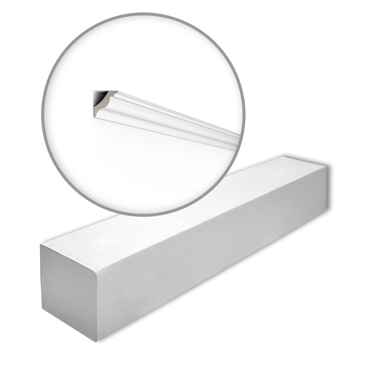 NOEL & MARQUET NMC Z15-Box ARSTYL Eckleisten Set, 42 Stuckleisten (84 m), weiß.