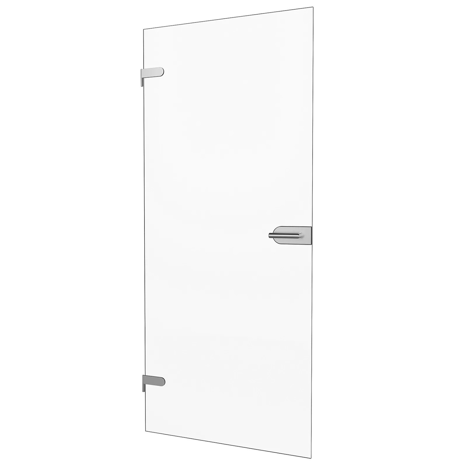 inova Glastür 834x1972mm Klar Komplettset mit Glastürbeschlag Conus